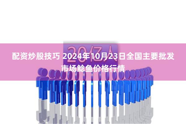 配资炒股技巧 2024年10月23日全国主要批发市场鲶鱼价格行情