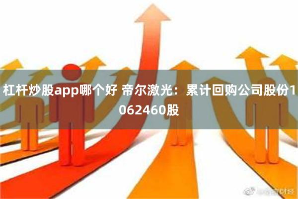 杠杆炒股app哪个好 帝尔激光：累计回购公司股份1062460股